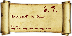 Holdampf Terézia névjegykártya